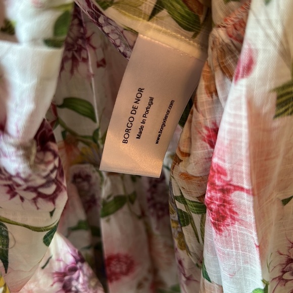 Borgo de nor Petra linen one shoulder tiered midi dress - Picture 10 of 16